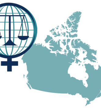 IAWJ logo with Canada Map
