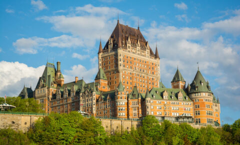 Chateau Frontenac a historic hotel in Quebec city Canada