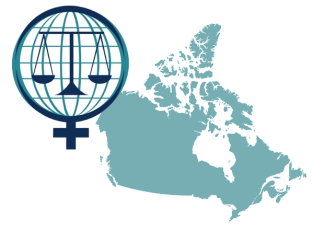 IAWJ logo with Canada Map